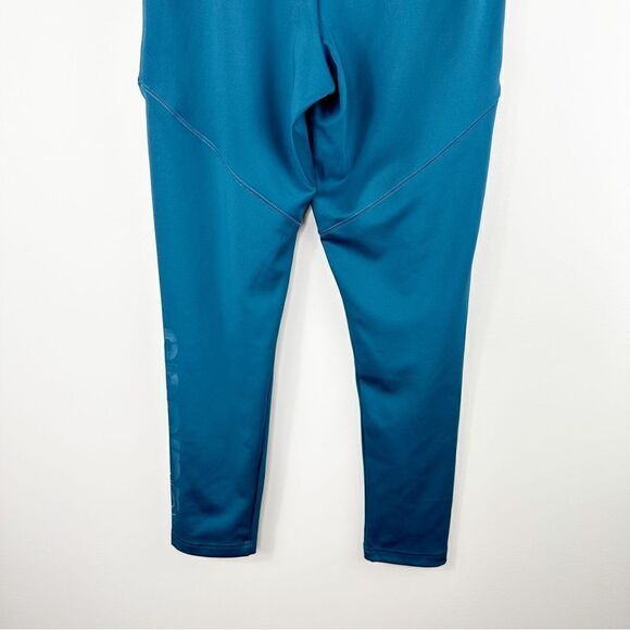 Adidas Peacock Blue Training Tights w/Logo on Leg Sz L - Picture 7 of 15